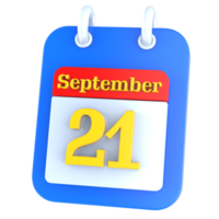 icon calendar 3D Rendering png