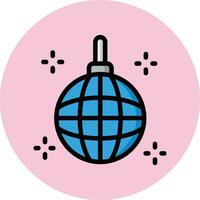 Ilustración de diseño de icono de vector de bola de discoteca