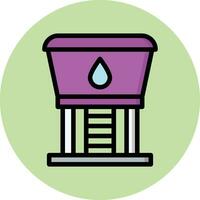 Water Tower Vector Icon Design Illustration