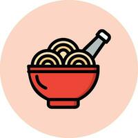 ilustración de diseño de icono de vector de espagueti