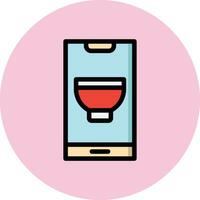 Mobile Recipe Vector Icon Design Illustration