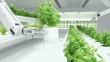 Smart robotic farmers concept, robot farmers, Agriculture technology, Farm Automation video