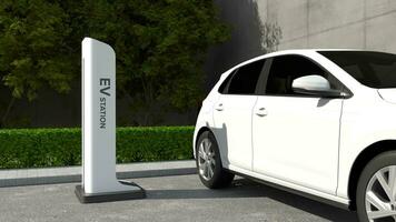 robótico eléctrico coche cargando máquina, automático eléctrico coche cargando estaciones, eléctrico coche poder cargando video