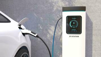 ev opladen station, schoon energie vulling technologie, elektrisch auto opladen video