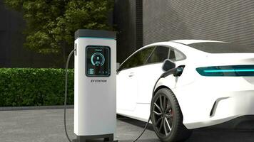 EV Charging Station, Clean energy filling technology, Electric car charging video