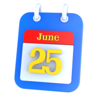 icon calendar 3D Rendering png