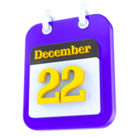 décembre calendrier 3d journée 22 png