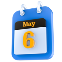 Symbol Kalender 3d Rendern png