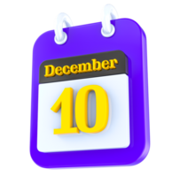 December calendar 3D day 10 png