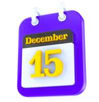 December calendar 3D day 15 png