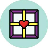 Chocolate Box Vector Icon Design Illustration