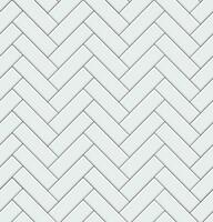 Seamless pattern with modern rectangular herringbone white tiles. Realistic diagonal texture. Vector illustration.