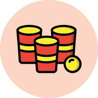 Beer Pong Vector Icon Design Illustration