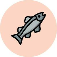 Salmon Vector Icon Design Illustration