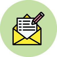 Write Mail Vector Icon Design Illustration