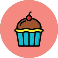 ilustración de diseño de icono de vector de cupcake