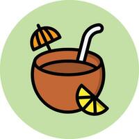 Coconut Water Vector Icon Design Illustration