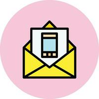 Mobile Mail Vector Icon Design Illustration