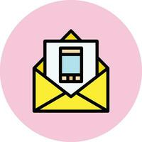 Mobile Mail Vector Icon Design Illustration