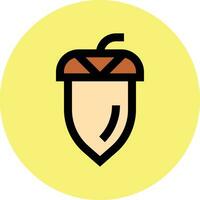 Acorn Vector Icon Design Illustration