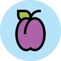 Plum Vector Icon Design Illustration