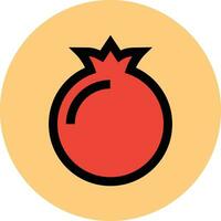 Pomegranate Vector Icon Design Illustration