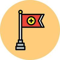 Medieval flag Vector Icon Design Illustration