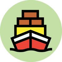 cargando barco vector icono diseño ilustración