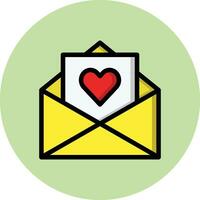 Love Letter Vector Icon Design Illustration