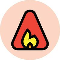 Fire Warning Vector Icon Design Illustration