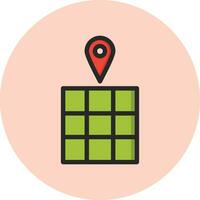 Grid location Vector Icon Design Illustration