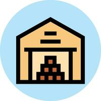 Stock Warehouse Vector Icon Design Illustration