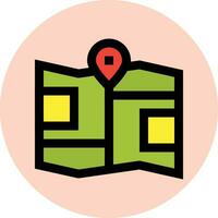 Tri Folded Map Vector Icon Design Illustration