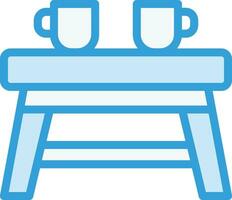 Tea Table Vector Icon Design Illustration