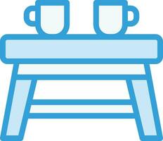 Tea Table Vector Icon Design Illustration