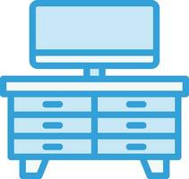 Tv Table Vector Icon Design Illustration