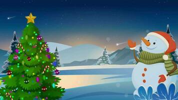 Cartoon Christmas Background Loop HA008 H video