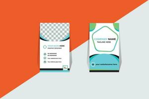 Creative modern clean and simple corporate business card template design vector