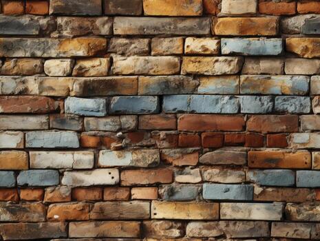 Brick texture background, seamless pattern, Generative AI photo