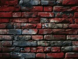 Brick texture background, seamless pattern, Generative AI photo