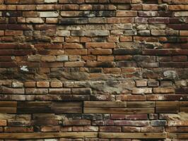 Brick texture background, seamless pattern, Generative AI photo