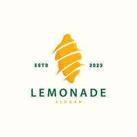 Lemon Logo, Fresh Lemon Juice Illustration Design For Minimalist, Elegant, Luxurious Plantation vector