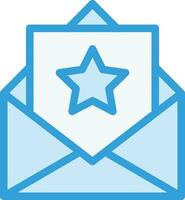 Starred Message Vector Icon Design Illustration