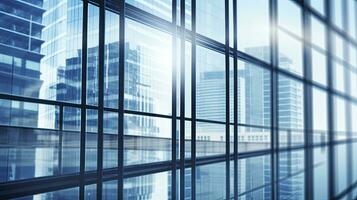 Architecture and construction rendering, Reflective business office building, Generative AI photo