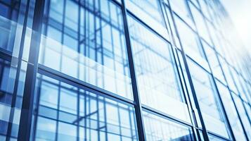 Architecture and construction rendering, Reflective business office building, Generative AI photo