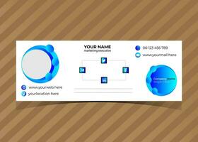 Creative, Colorful, Professional, Modern, Minimalist and Smart Email Signature design template. vector