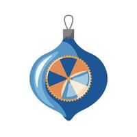 Christmas tree decoration in cartoon style. New year toy. Vector illustration isolated on a white background.