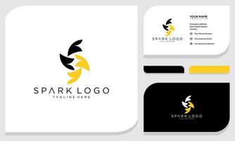 spark logo graphic vector icon. logo design and business card