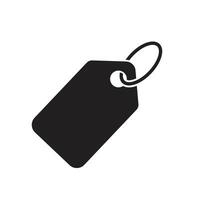 Price tag icon in flat style isolated vector illustration.