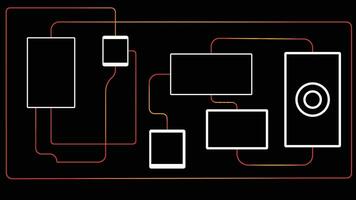 Stripes technology circuit board vector concept abstract background